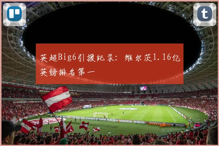 英超Big6引援纪录：维尔茨1.16亿英镑排名第一